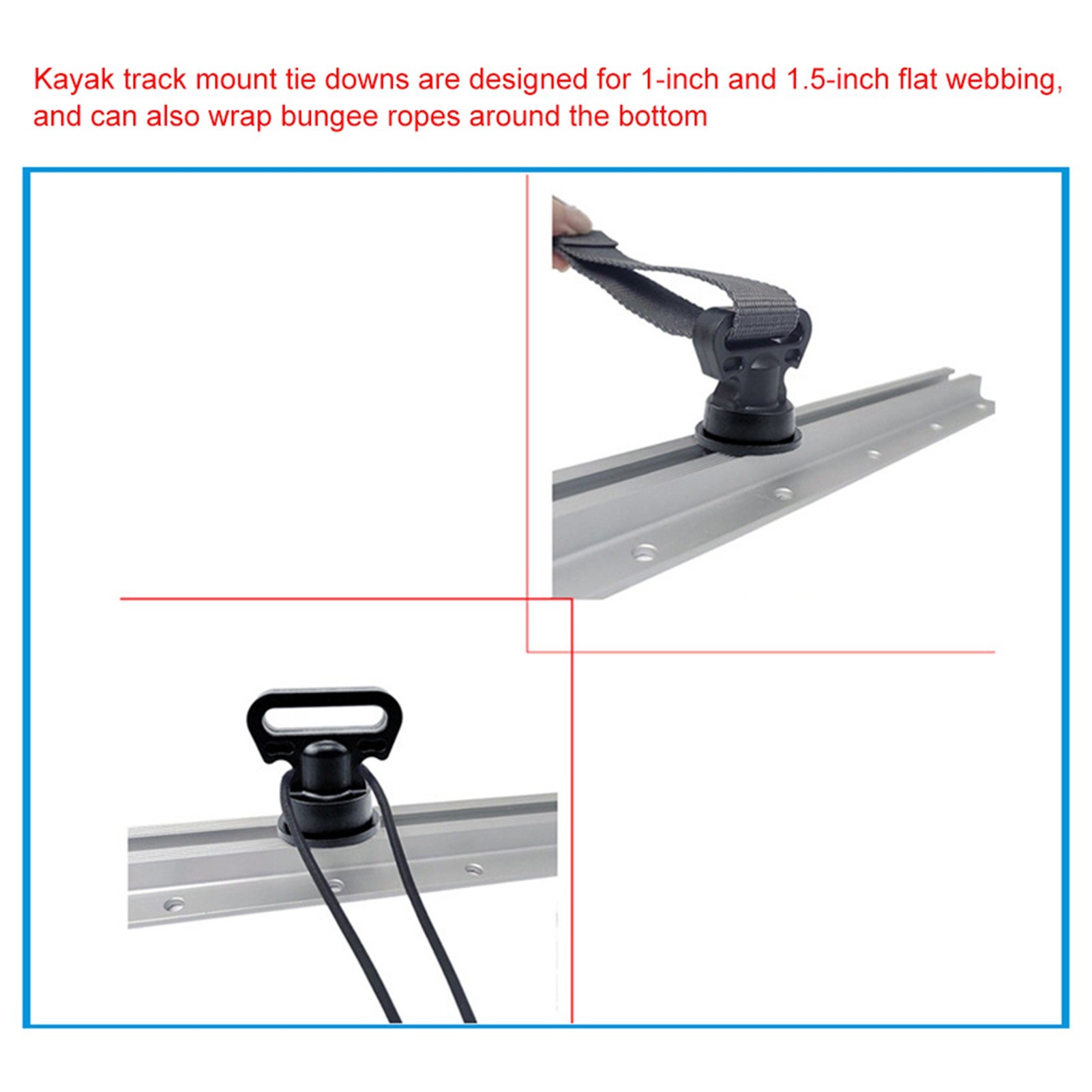 4pcs Kayak Track Mount Vertica - Fishing Kayak Crate recensione e prezzo