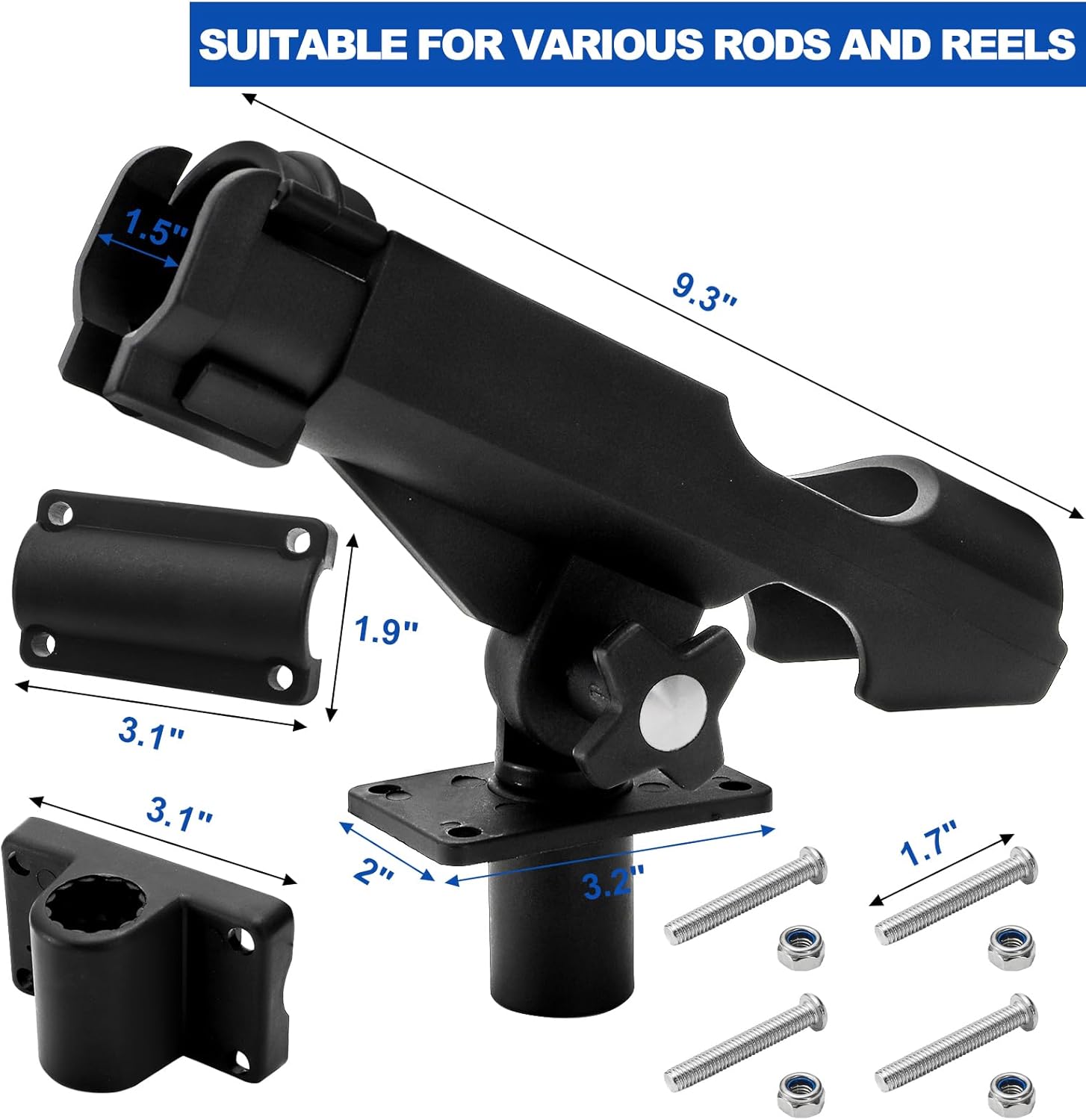 2 Pack Fishing Rod Holder with - Fishing Kayak Rod Holder recensione e prezzo