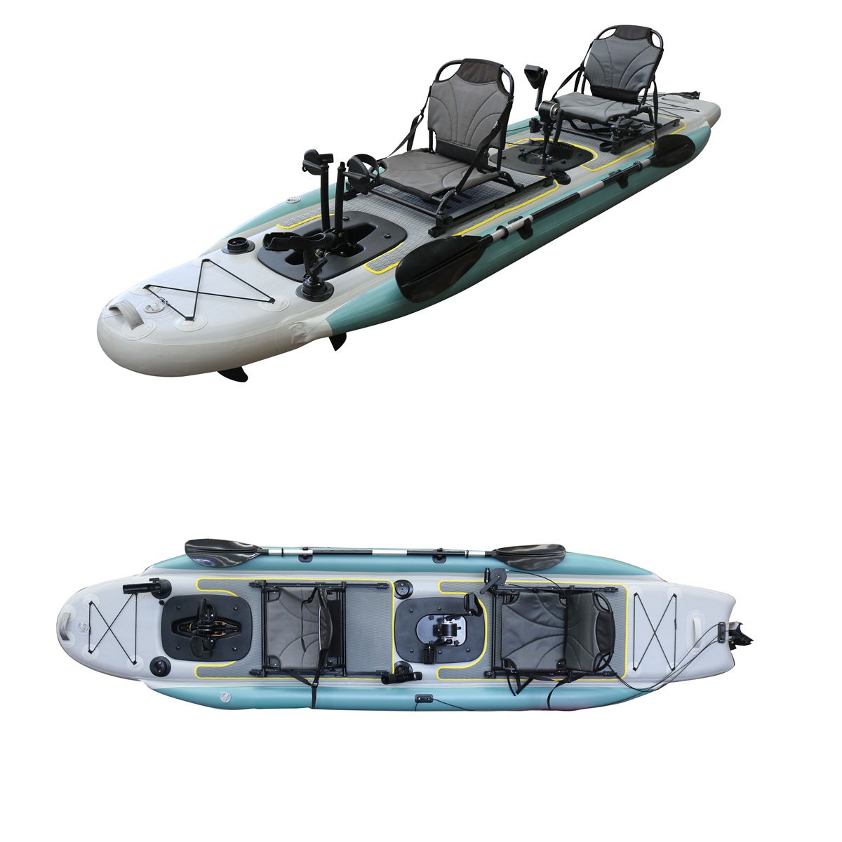 14ft Inflatable Fishing Canoe  - Fishing Kayak Seat recensione e prezzo