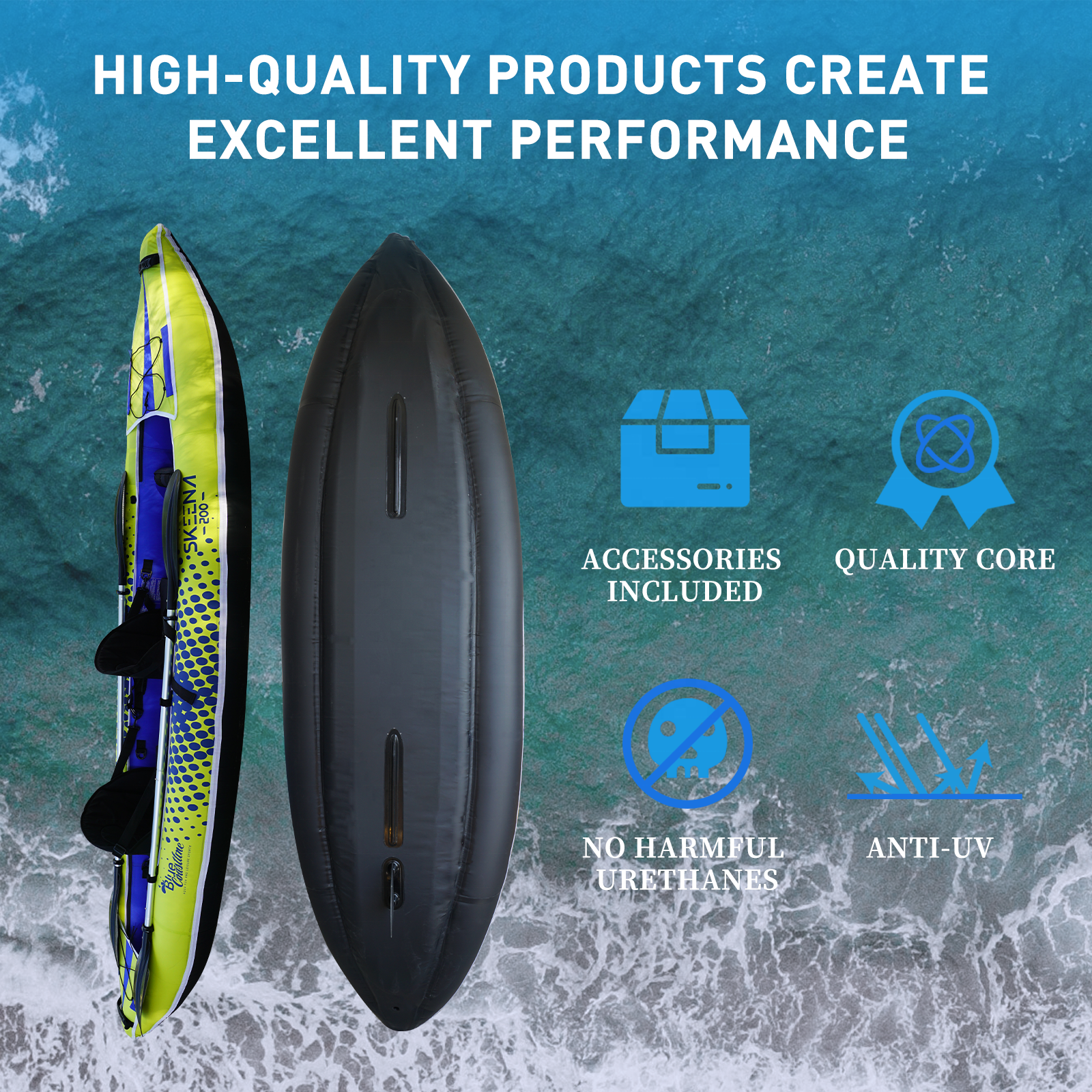 Adult Inflatable Fishing Canoe - Fishing Kayak Paddle recensione e prezzo