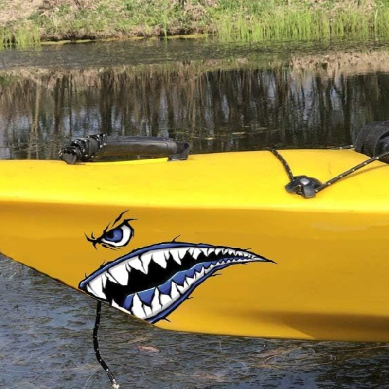 2PCS Shark Teeth Mouth Boat St - Fishing Kayak Sit On Top recensione e prezzo